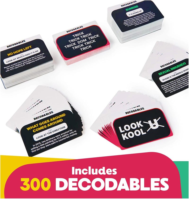 Spin Master Games , Decodables, A Hysterical Adult Party Game, Adult Card Game, Bachelorette Party Activity, Galentine's Party, 3-8 Players, for Ages 18 & Up - Image 4